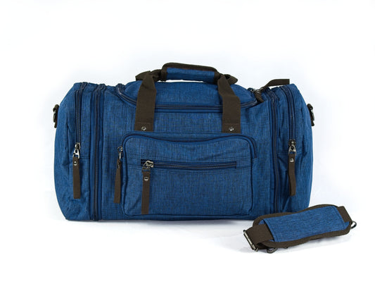 blue carry bag with shoulder strap for Twisted Sheep portable electric spinning wheel