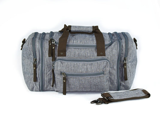 grey carry bag with shoulder strap for Twisted Sheep portable electric spinning wheel