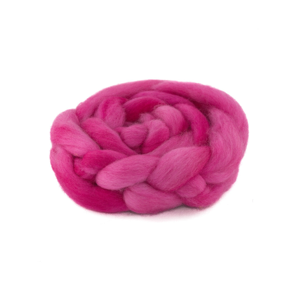 Hand Dyed Merino Wool Top 100g - 18.3 micron Single Source