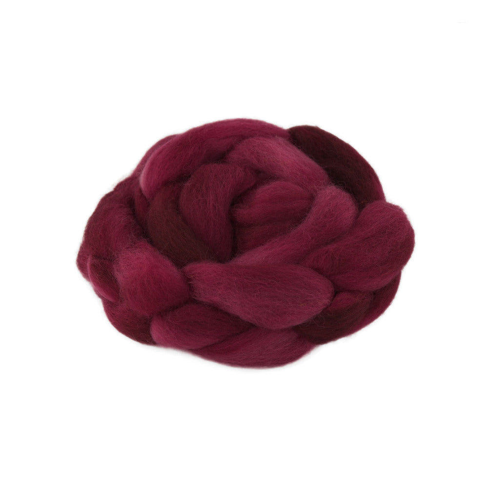 Hand Dyed Merino Wool Top 100g - 18.3 micron Single Source