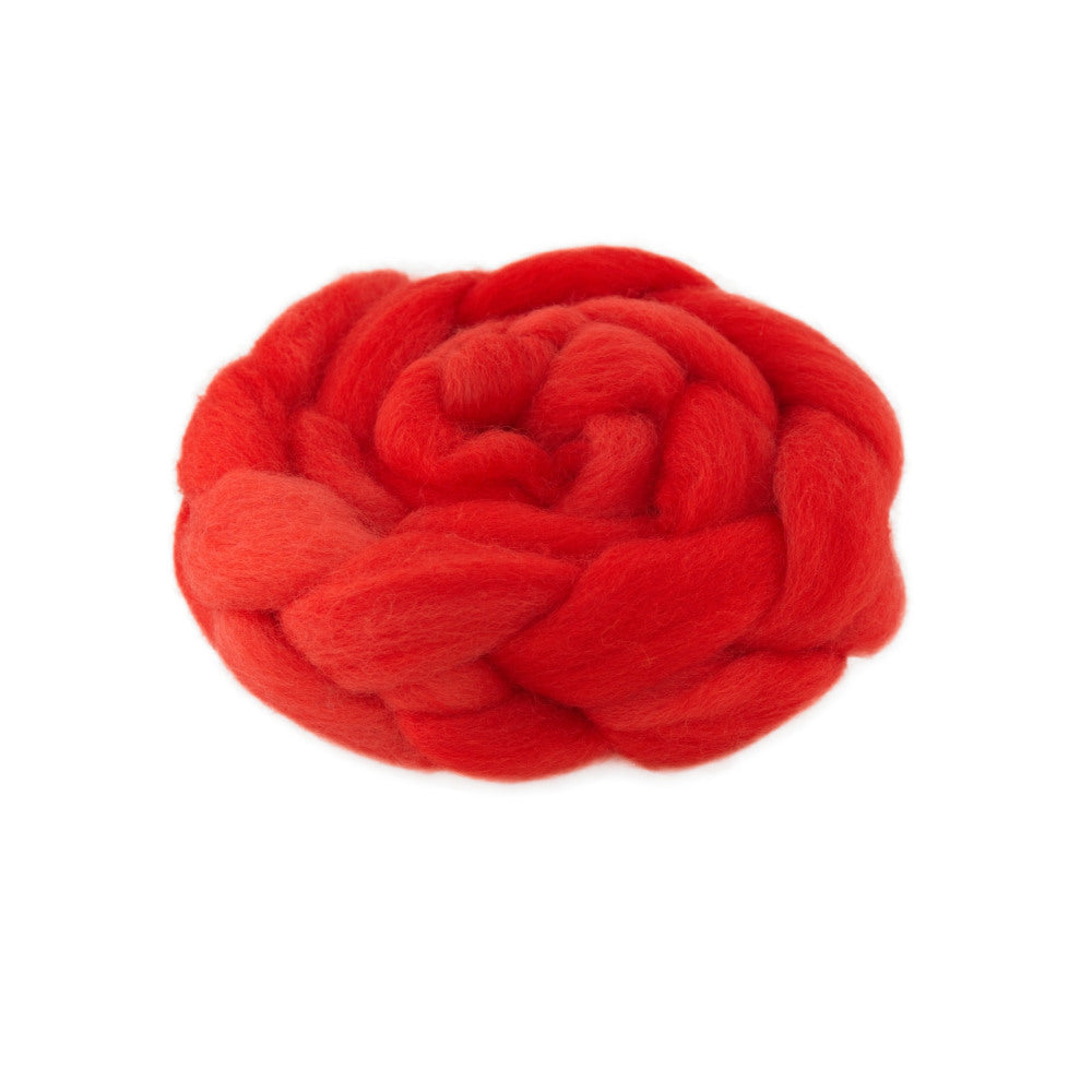 Hand Dyed Merino Wool Top 100g - 18.3 micron Single Source