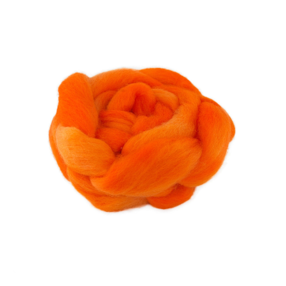 Hand Dyed Merino Wool Top 100g - 18.3 micron Single Source