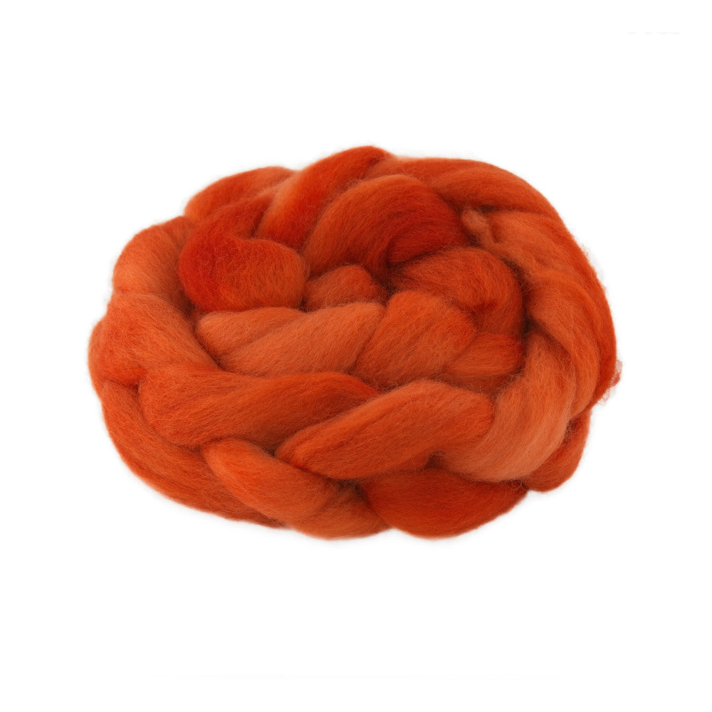 Hand Dyed Merino Wool Top 100g - 18.3 micron Single Source