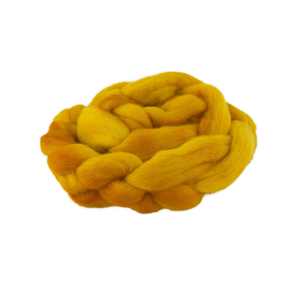 Hand Dyed Merino Wool Top 100g - 18.3 micron Single Source