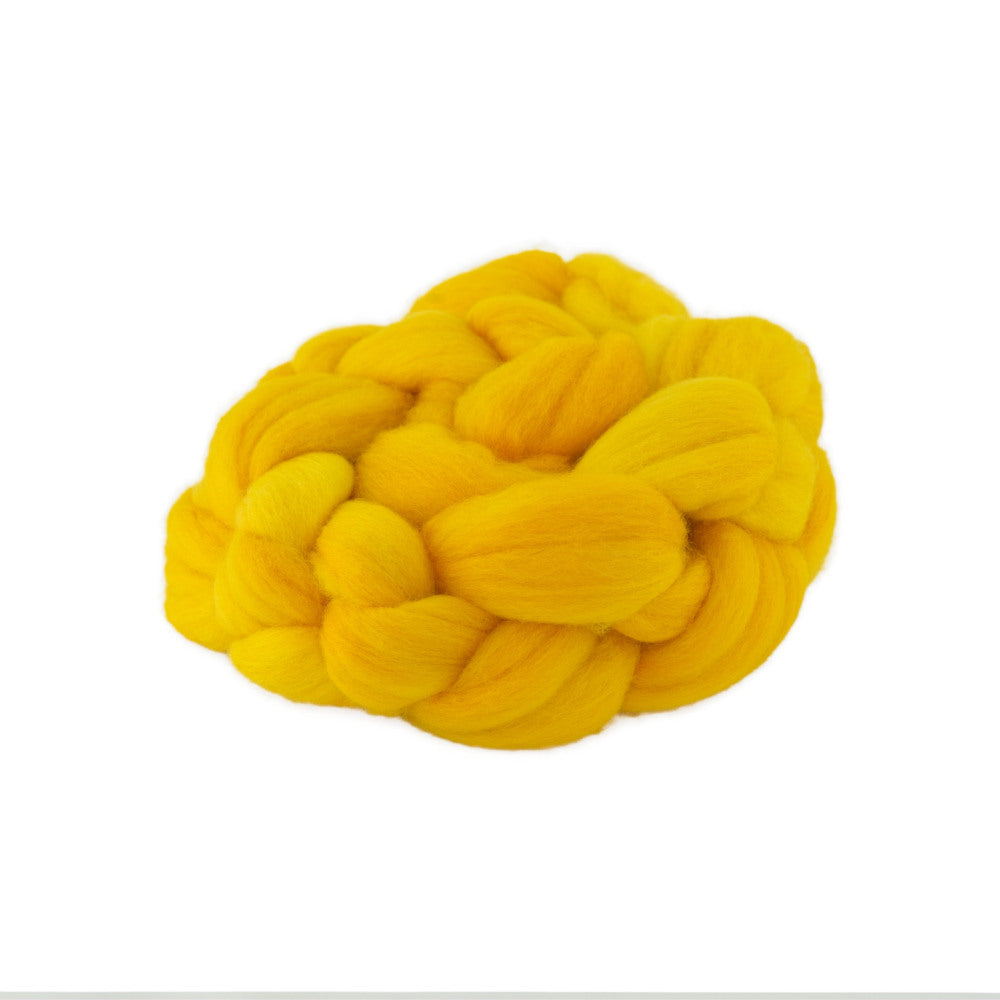 Hand Dyed Merino Wool Top 100g - 18.3 micron Single Source