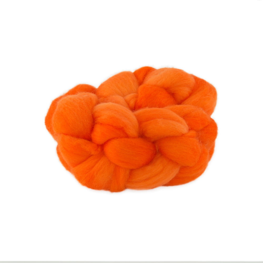 Hand Dyed Merino Wool Top 100g - 18.3 micron Single Source