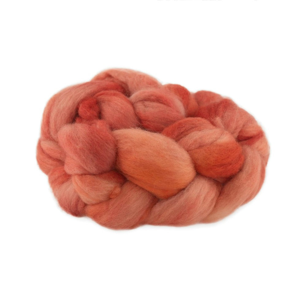 Hand Dyed Merino Wool Top 100g - 18.3 micron Single Source