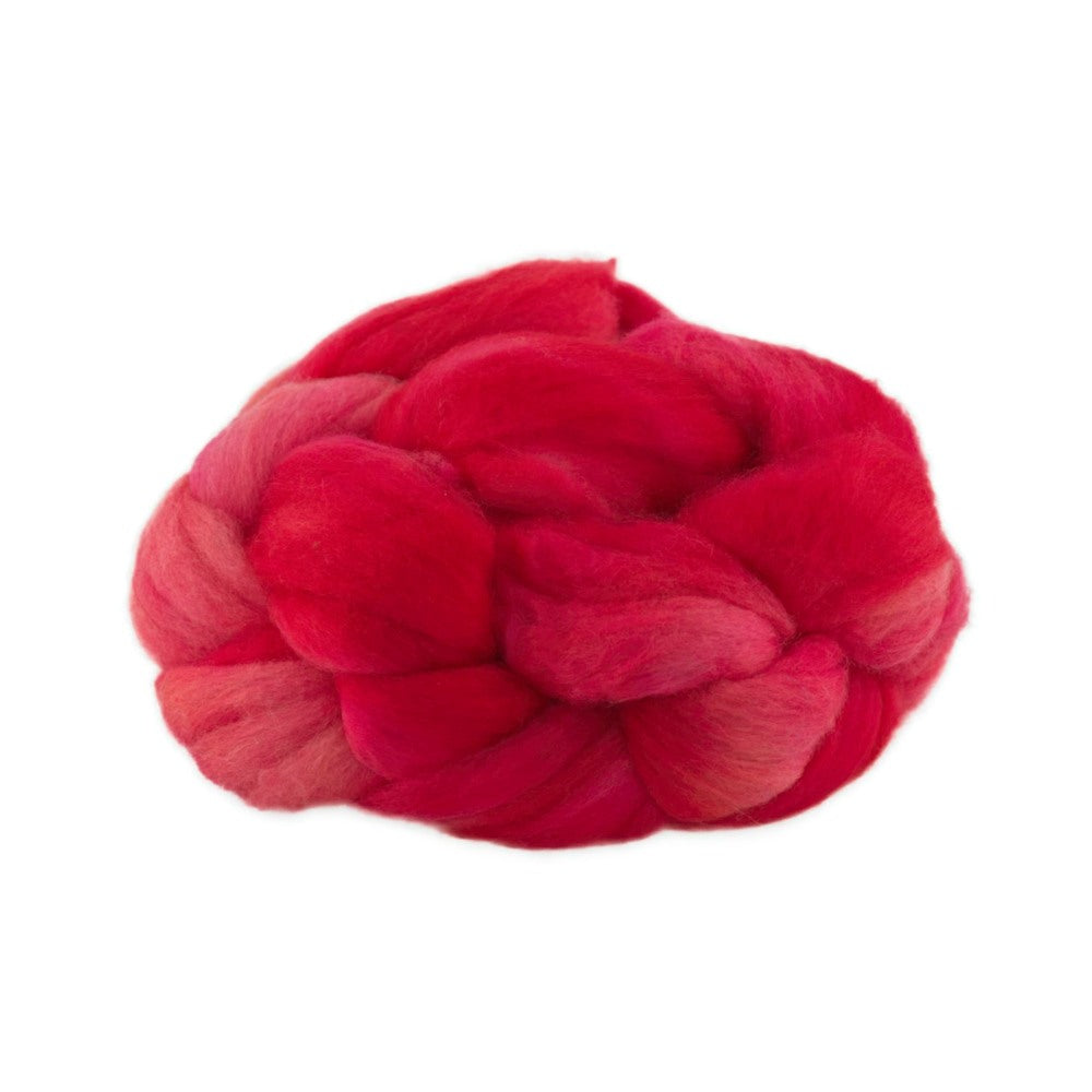 Hand Dyed Merino Wool Top 100g - 18.3 micron Single Source