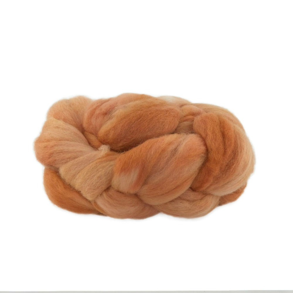 Hand Dyed Merino Wool Top 100g - 18.3 micron Single Source