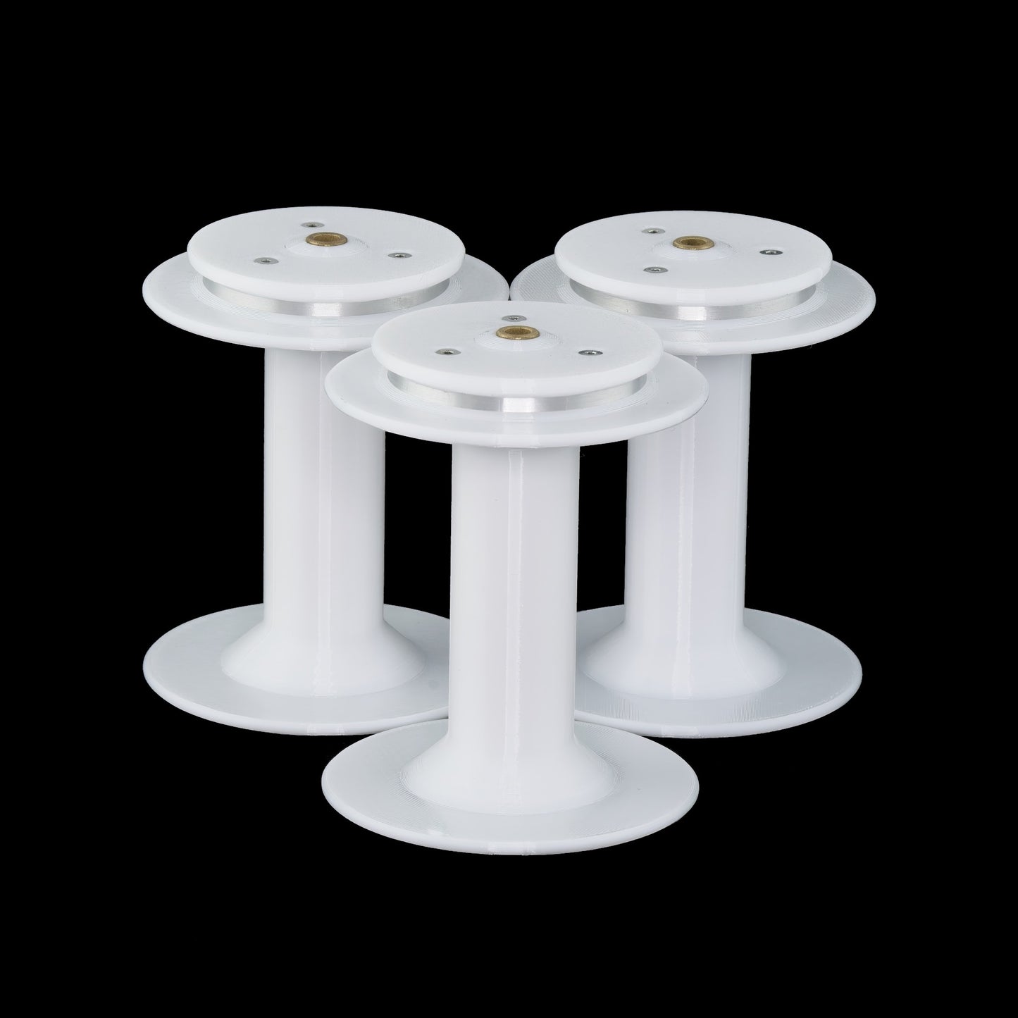 set of 3 white bobbins for the Twisted Sheep portable electric spinning wheel