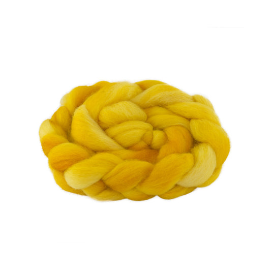 Hand Dyed Merino Wool Top 100g - 18.3 micron Single Source