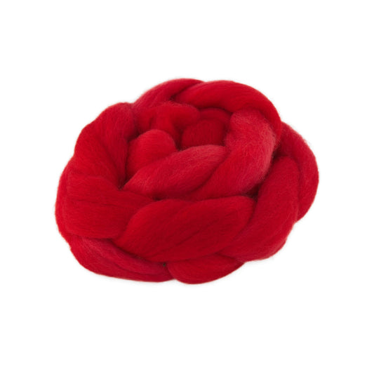 Hand Dyed Merino Wool Top 100g - 18.3 micron Single Source