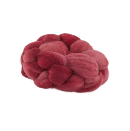 Hand Dyed Merino Wool Top 100g - 18.3 micron Single Source