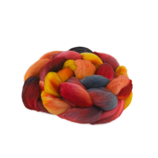 Hand Dyed Merino Wool Top 100g - 18.3 micron Single Source