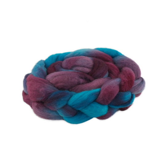 Hand Dyed Merino Wool Top 100g - 18.3 micron Single Source